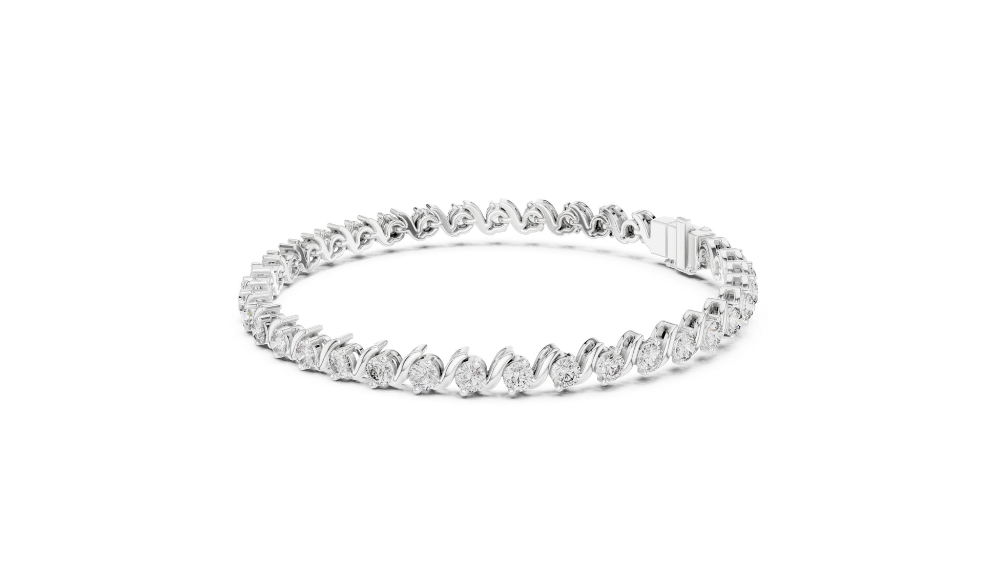 Round Tennis Lab Grown Diamond Bracelet