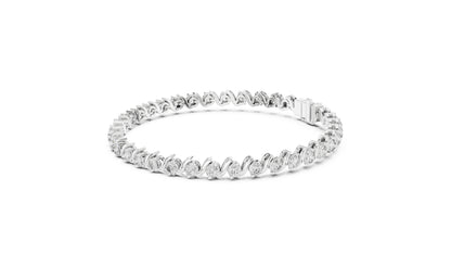 Round Tennis Lab Grown Diamond Bracelet