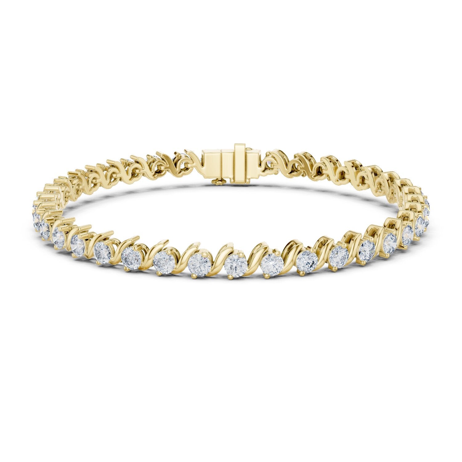 Round Tennis Lab Grown Diamond Bracelet