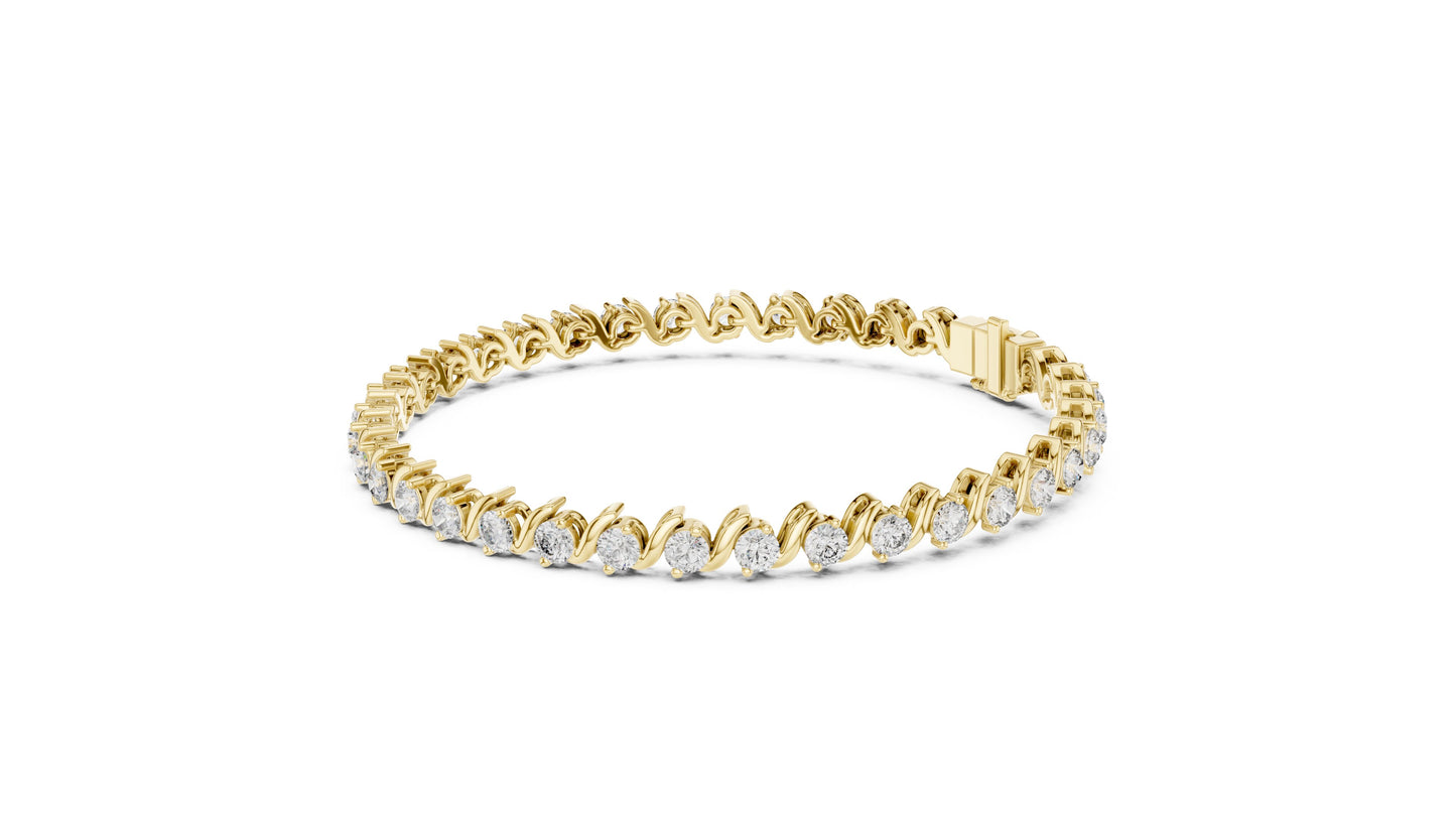 Round Tennis Lab Grown Diamond Bracelet
