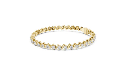 Round Tennis Lab Grown Diamond Bracelet