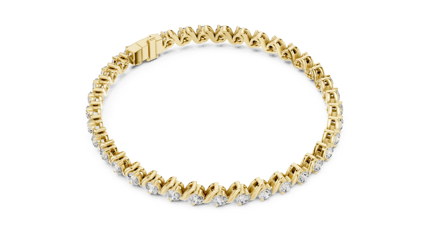Round Tennis Lab Grown Diamond Bracelet