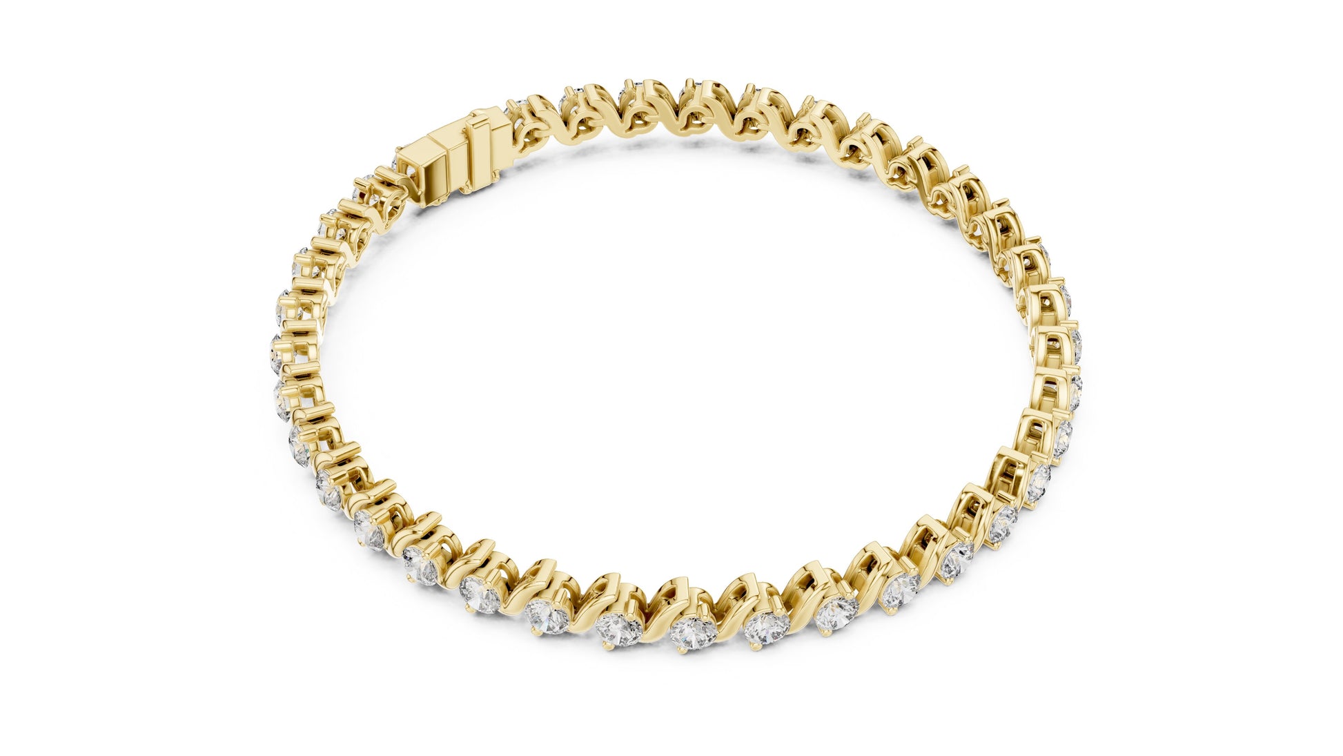 Round Tennis Lab Grown Diamond Bracelet