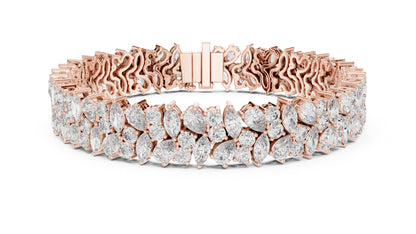 Marquise Tennis Lab Grown Diamond Bracelet