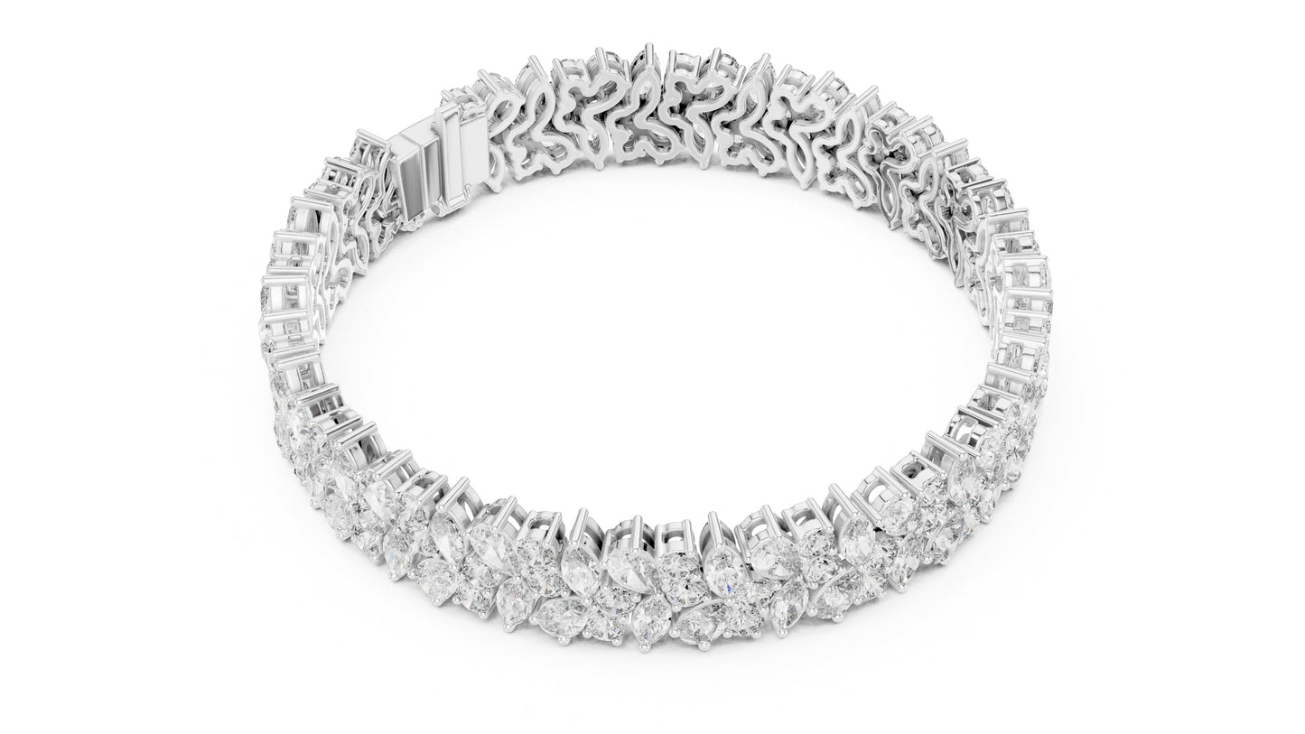 Marquise Tennis Lab Grown Diamond Bracelet