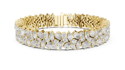 Marquise Tennis Lab Grown Diamond Bracelet