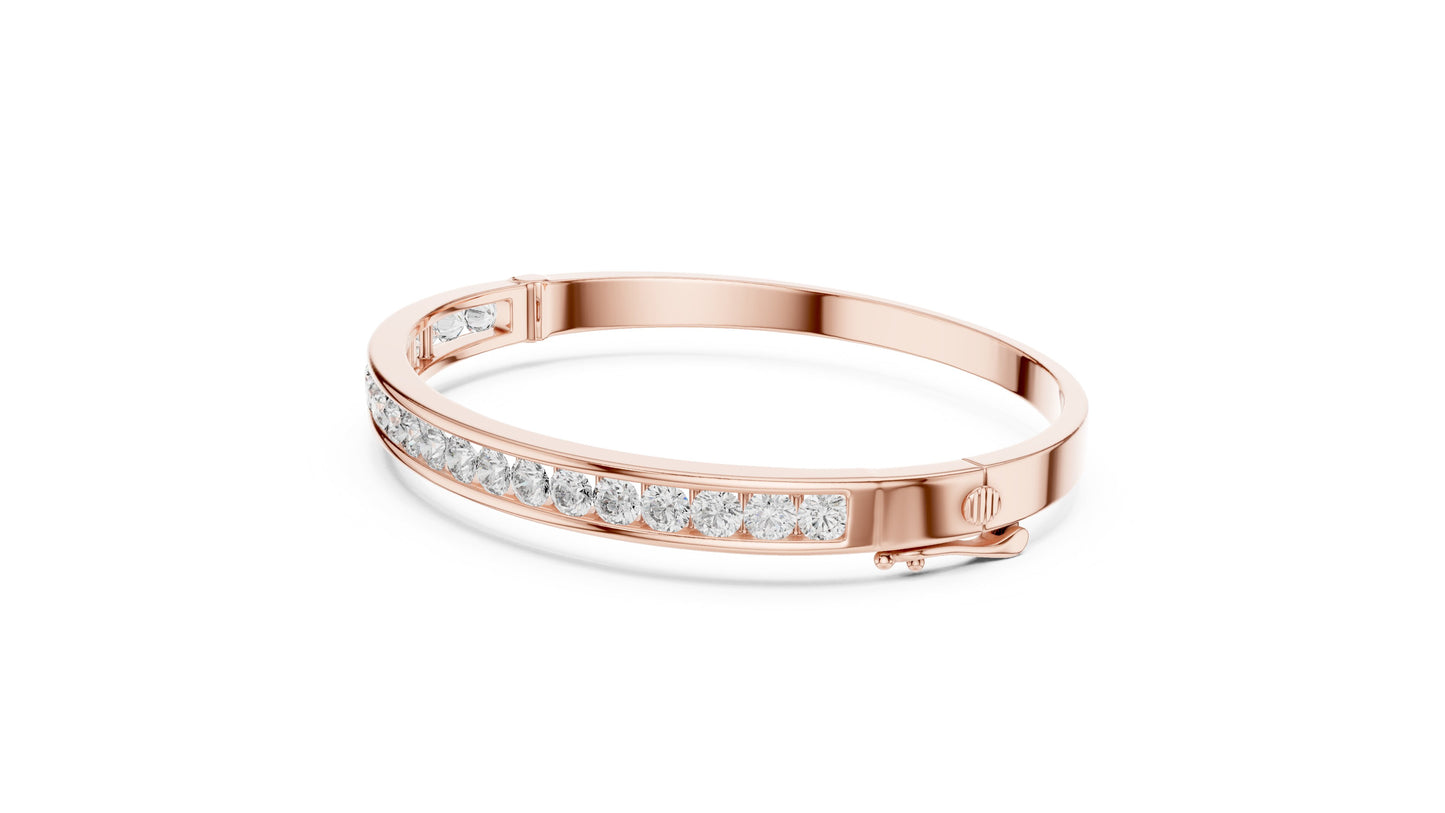 Round Bangle Lab Grown Diamond Bracelet