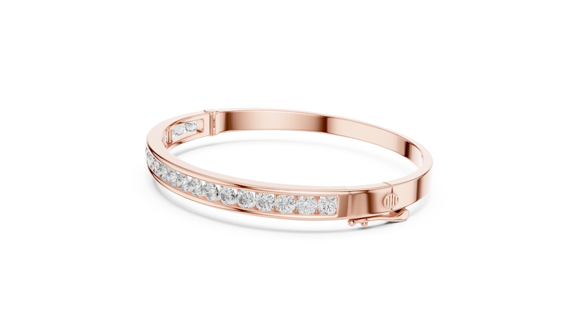 Round Bangle Lab Grown Diamond Bracelet