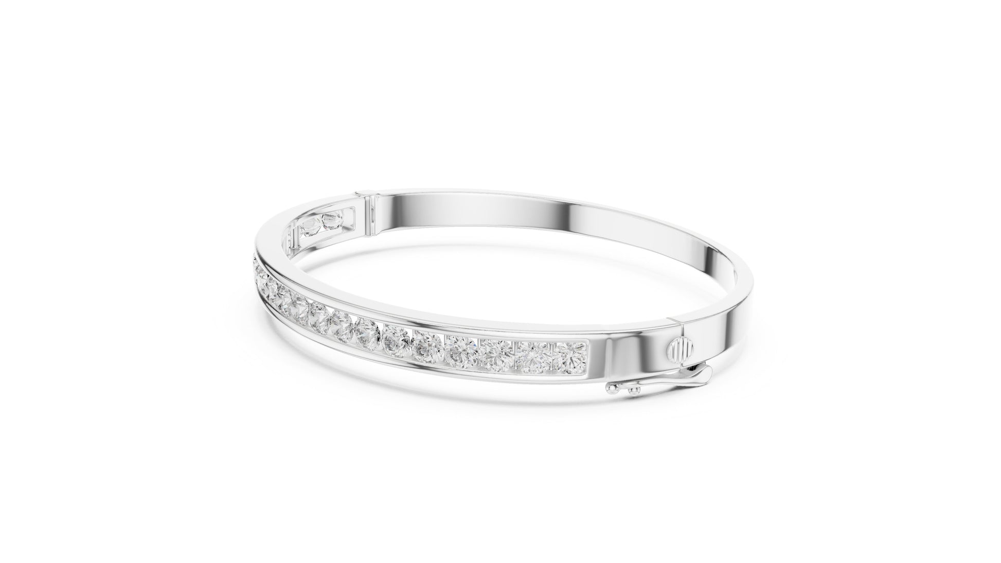 Round Bangle Lab Grown Diamond Bracelet