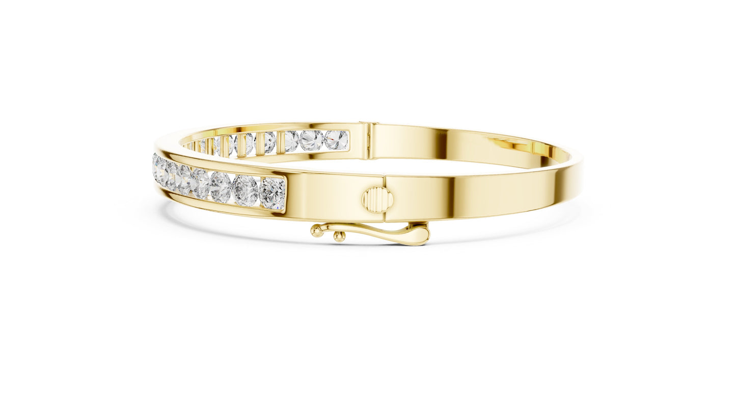Round Bangle Lab Grown Diamond Bracelet