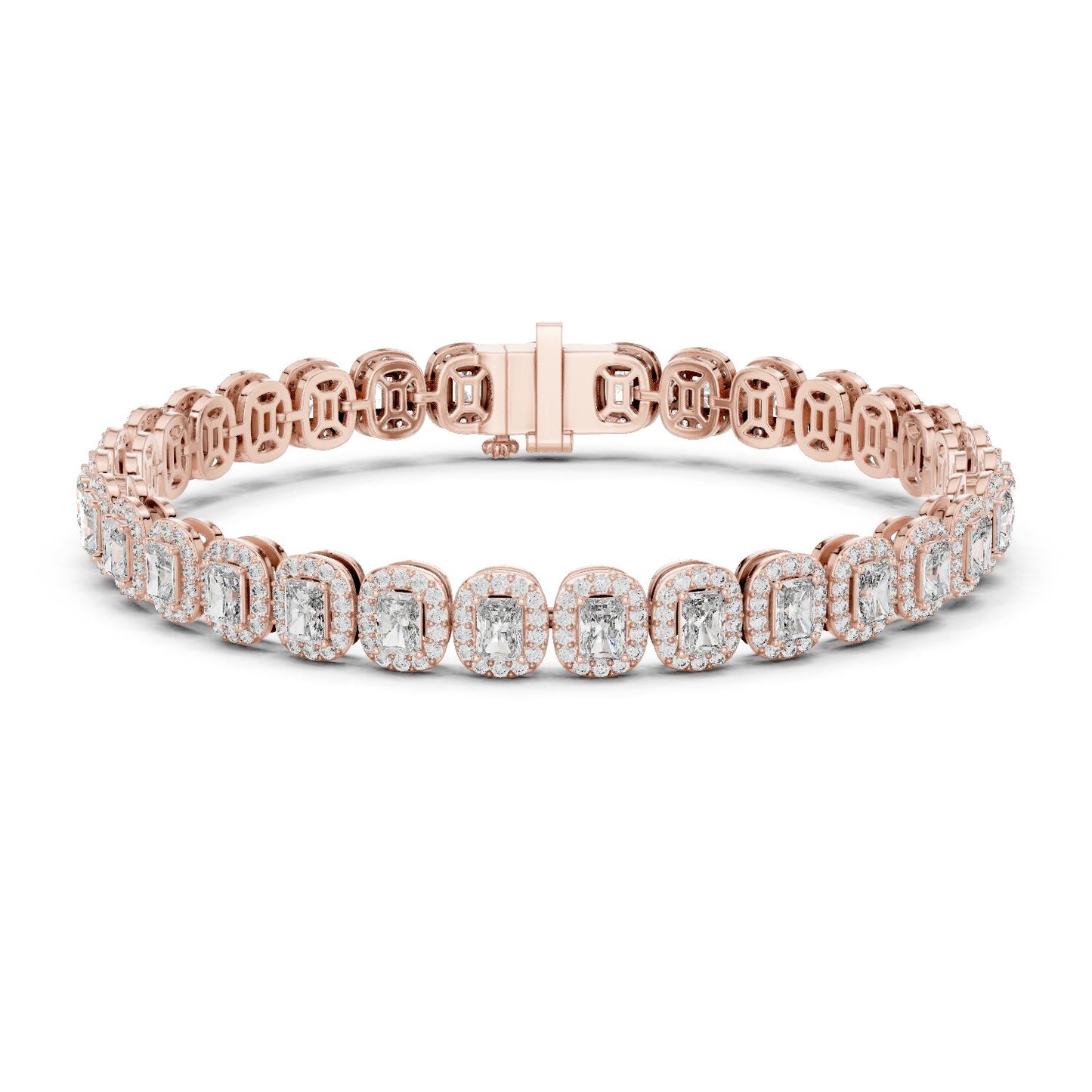 Emerald Tennis Lab Grown Diamond Bracelet