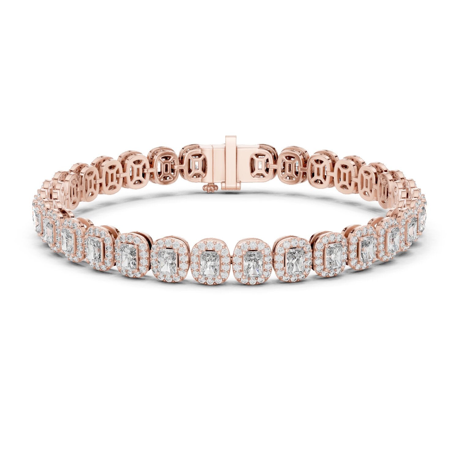 Emerald Tennis Lab Grown Diamond Bracelet