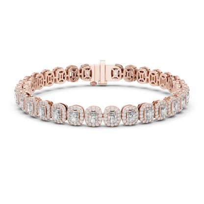 Emerald Tennis Lab Grown Diamond Bracelet