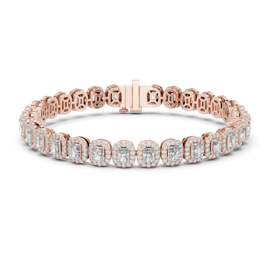 Emerald Tennis Lab Grown Diamond Bracelet