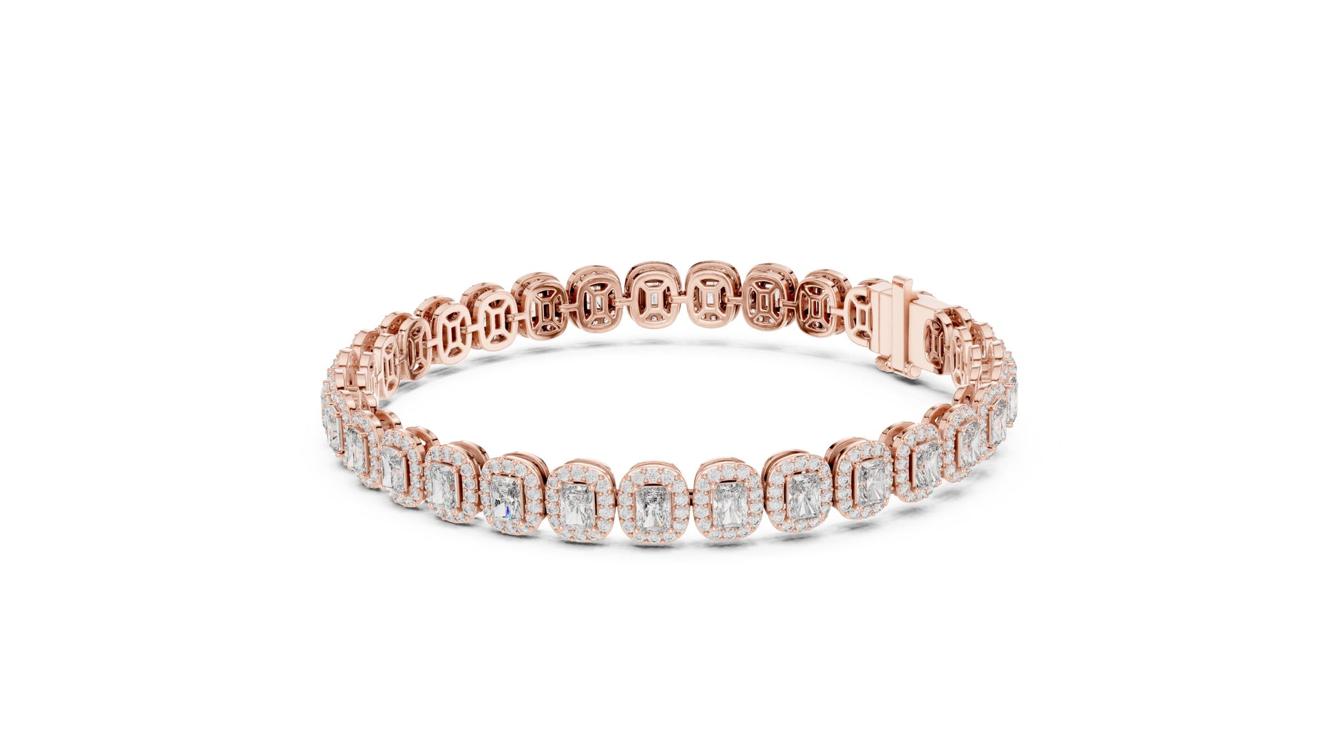 Emerald Tennis Lab Grown Diamond Bracelet