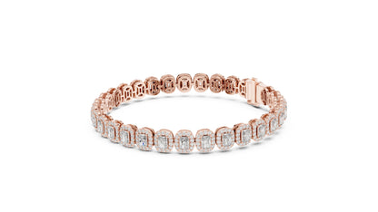 Emerald Tennis Lab Grown Diamond Bracelet