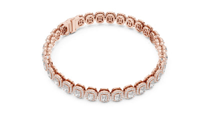 Emerald Tennis Lab Grown Diamond Bracelet
