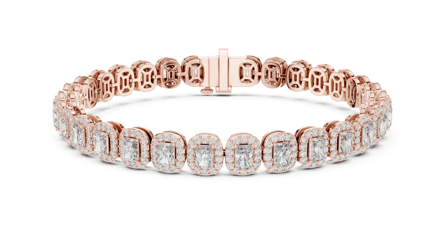 Emerald Tennis Lab Grown Diamond Bracelet