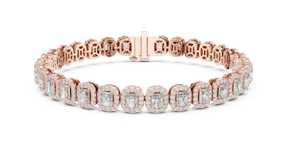 Emerald Tennis Lab Grown Diamond Bracelet