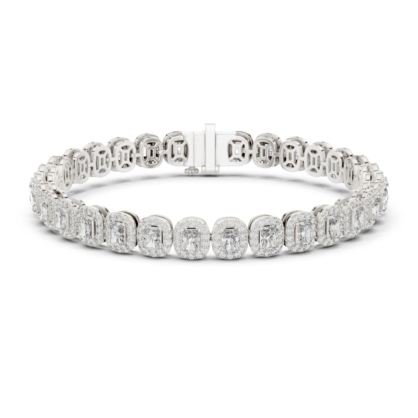 Emerald Tennis Lab Grown Diamond Bracelet