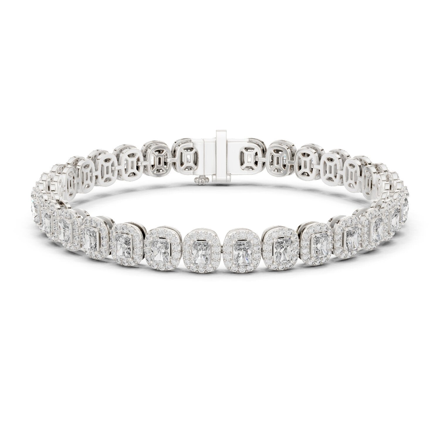 Emerald Tennis Lab Grown Diamond Bracelet