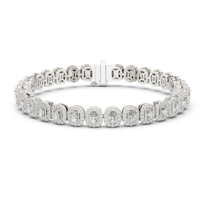 Emerald Tennis Lab Grown Diamond Bracelet