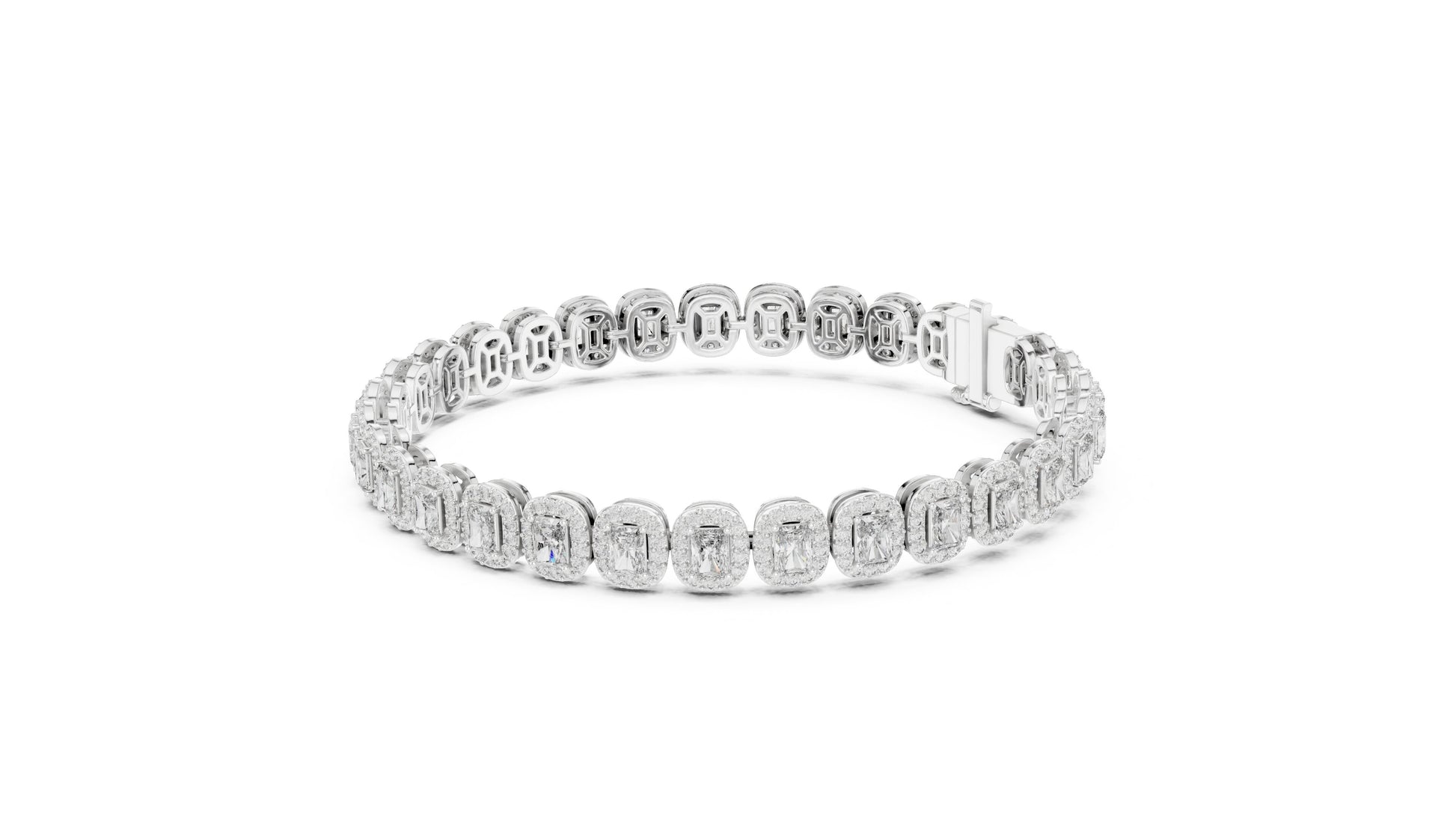 Emerald Tennis Lab Grown Diamond Bracelet