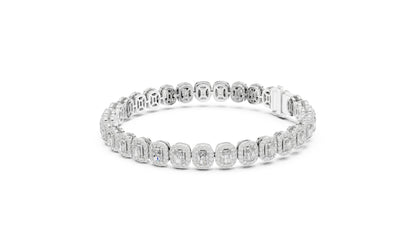 Emerald Tennis Lab Grown Diamond Bracelet