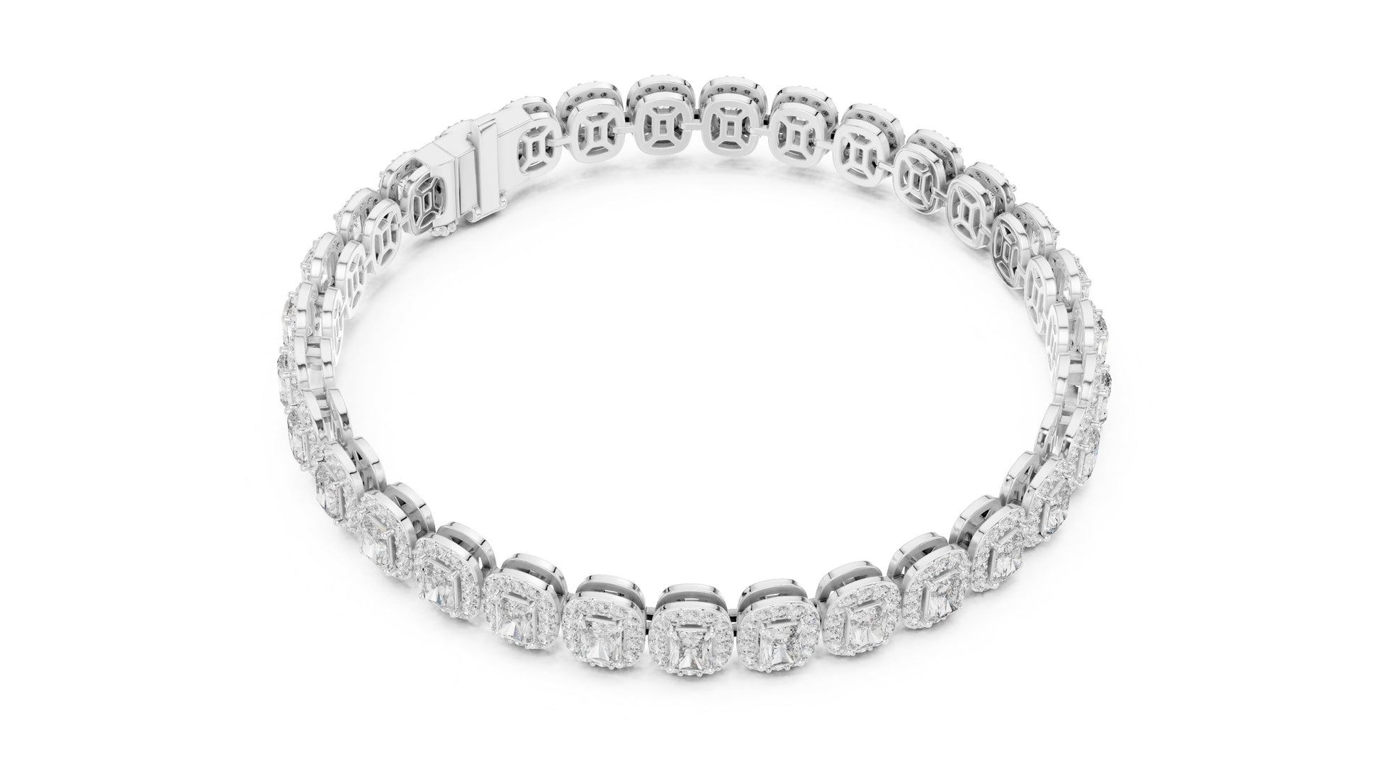 Emerald Tennis Lab Grown Diamond Bracelet