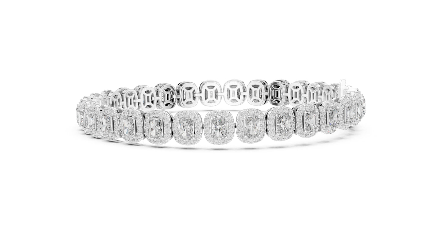 Emerald Tennis Lab Grown Diamond Bracelet