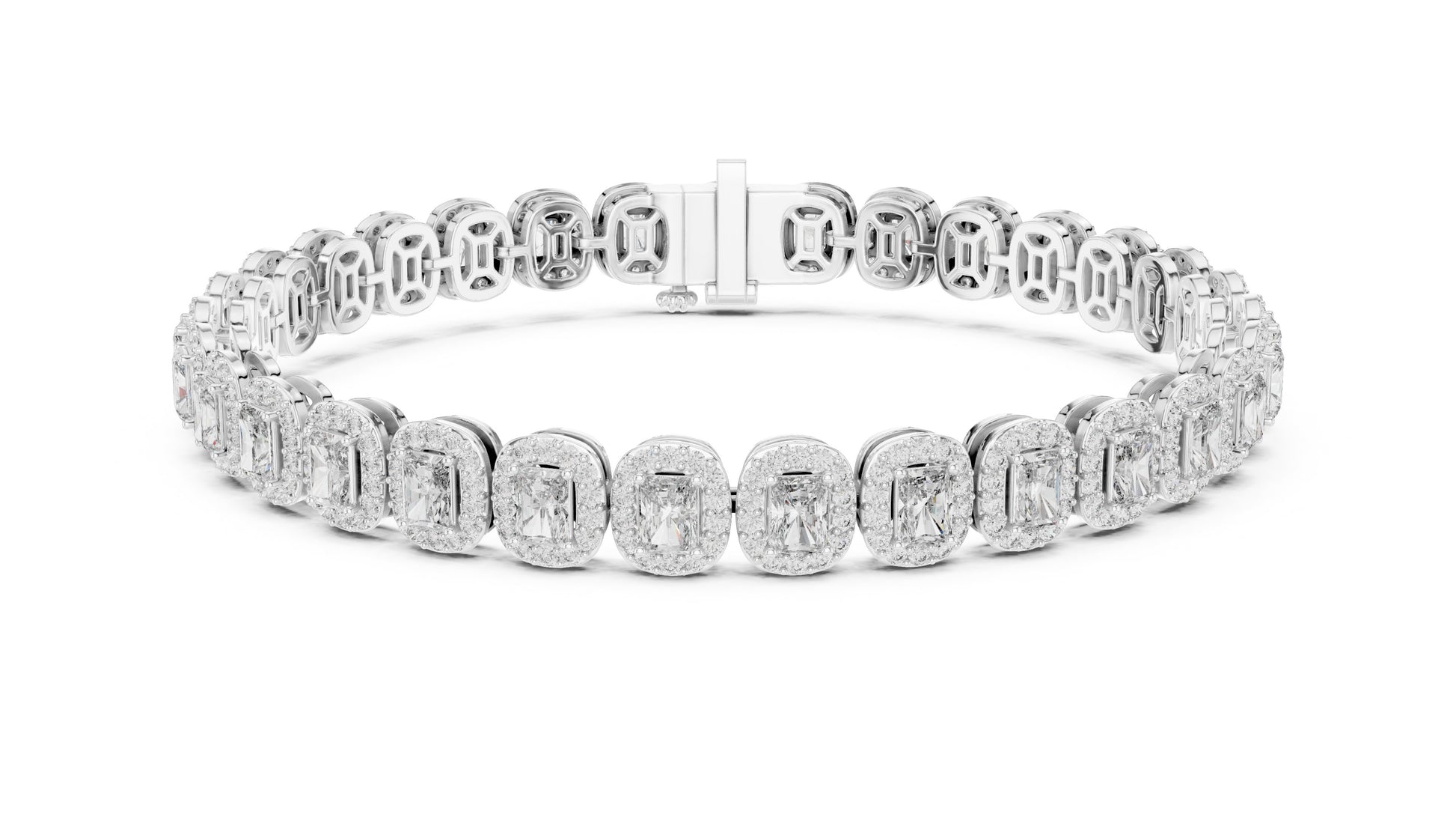 Emerald Tennis Lab Grown Diamond Bracelet