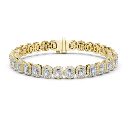 Emerald Tennis Lab Grown Diamond Bracelet