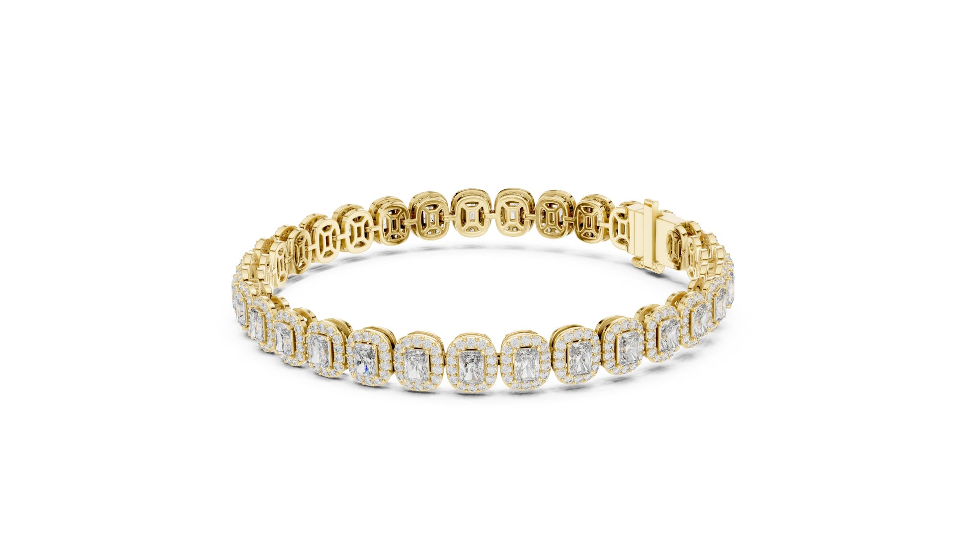 Emerald Tennis Lab Grown Diamond Bracelet