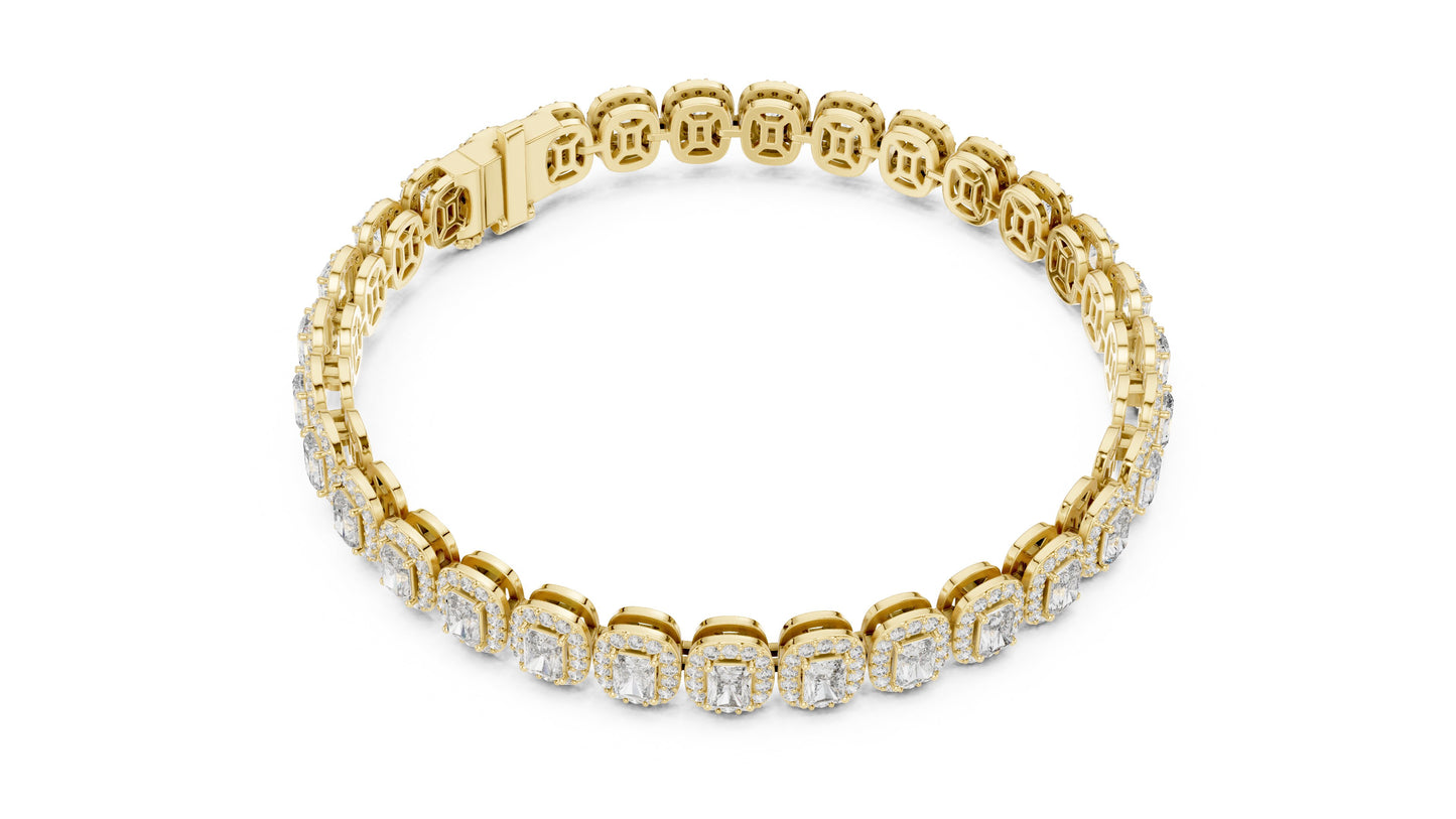 Emerald Tennis Lab Grown Diamond Bracelet