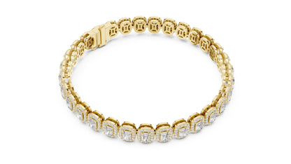 Emerald Tennis Lab Grown Diamond Bracelet