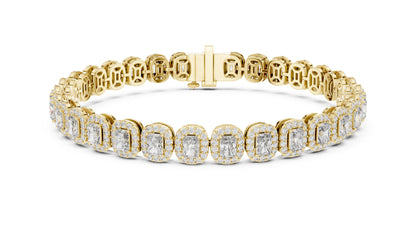 Emerald Tennis Lab Grown Diamond Bracelet