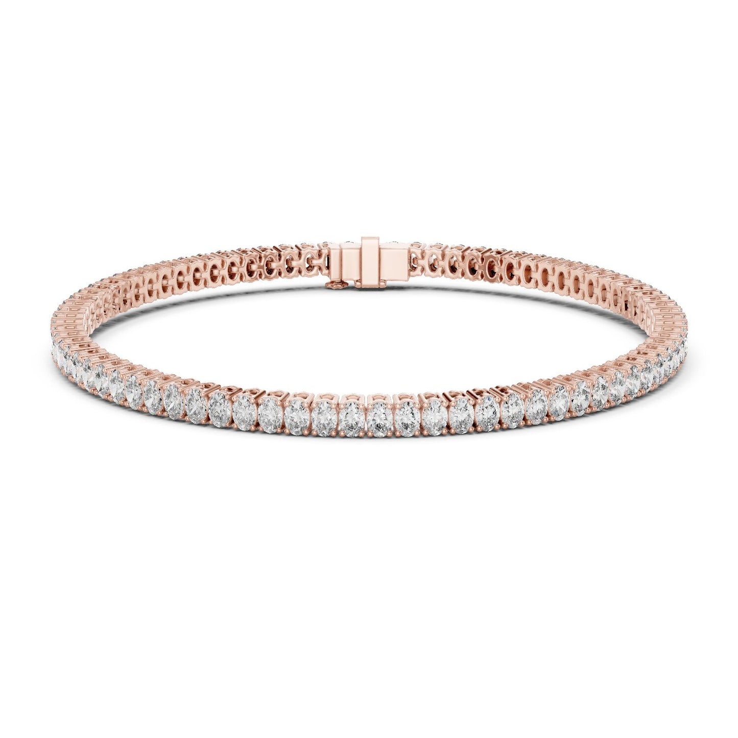 Round Tennis Lab Grown Diamond Bracelet