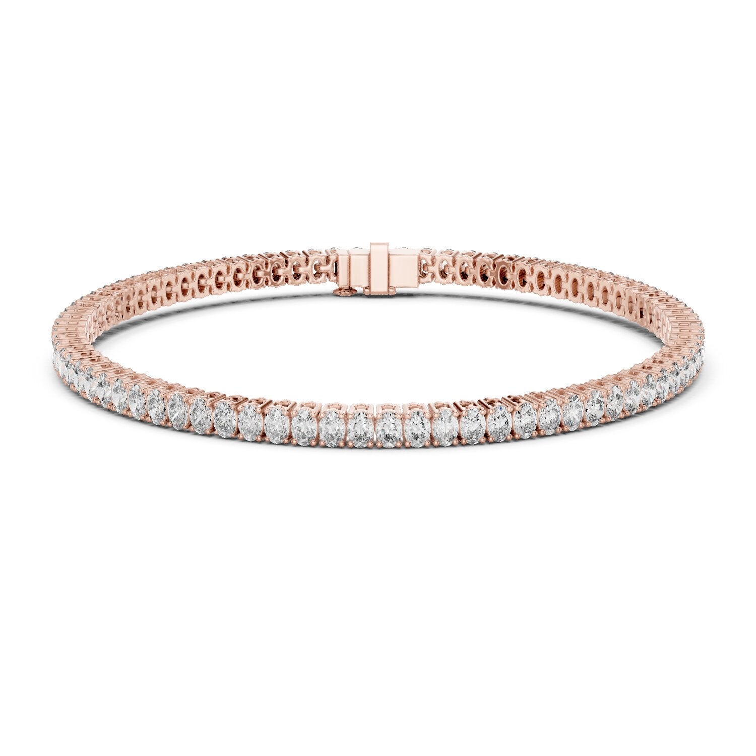Round Tennis Lab Grown Diamond Bracelet