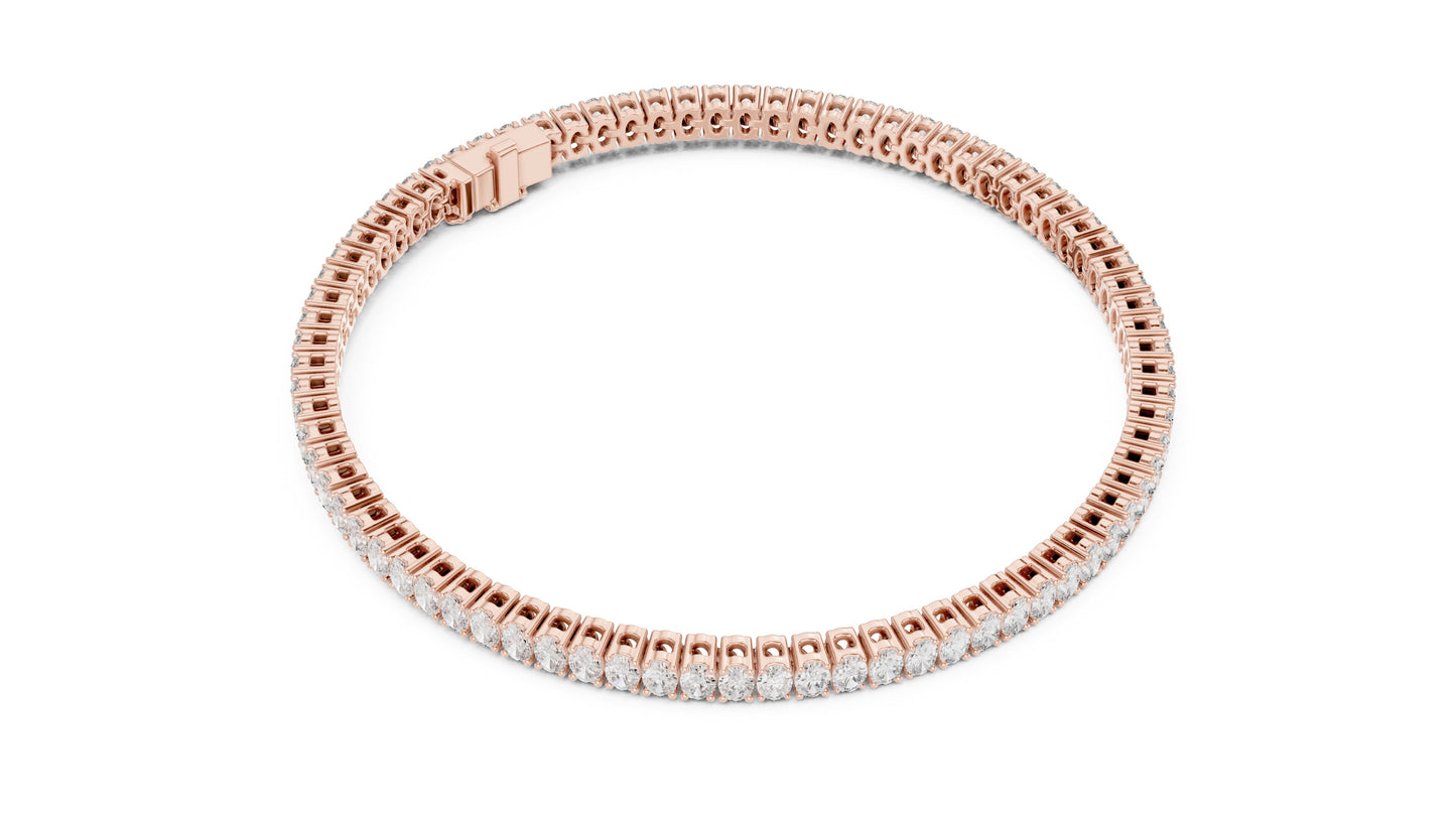 Round Tennis Lab Grown Diamond Bracelet