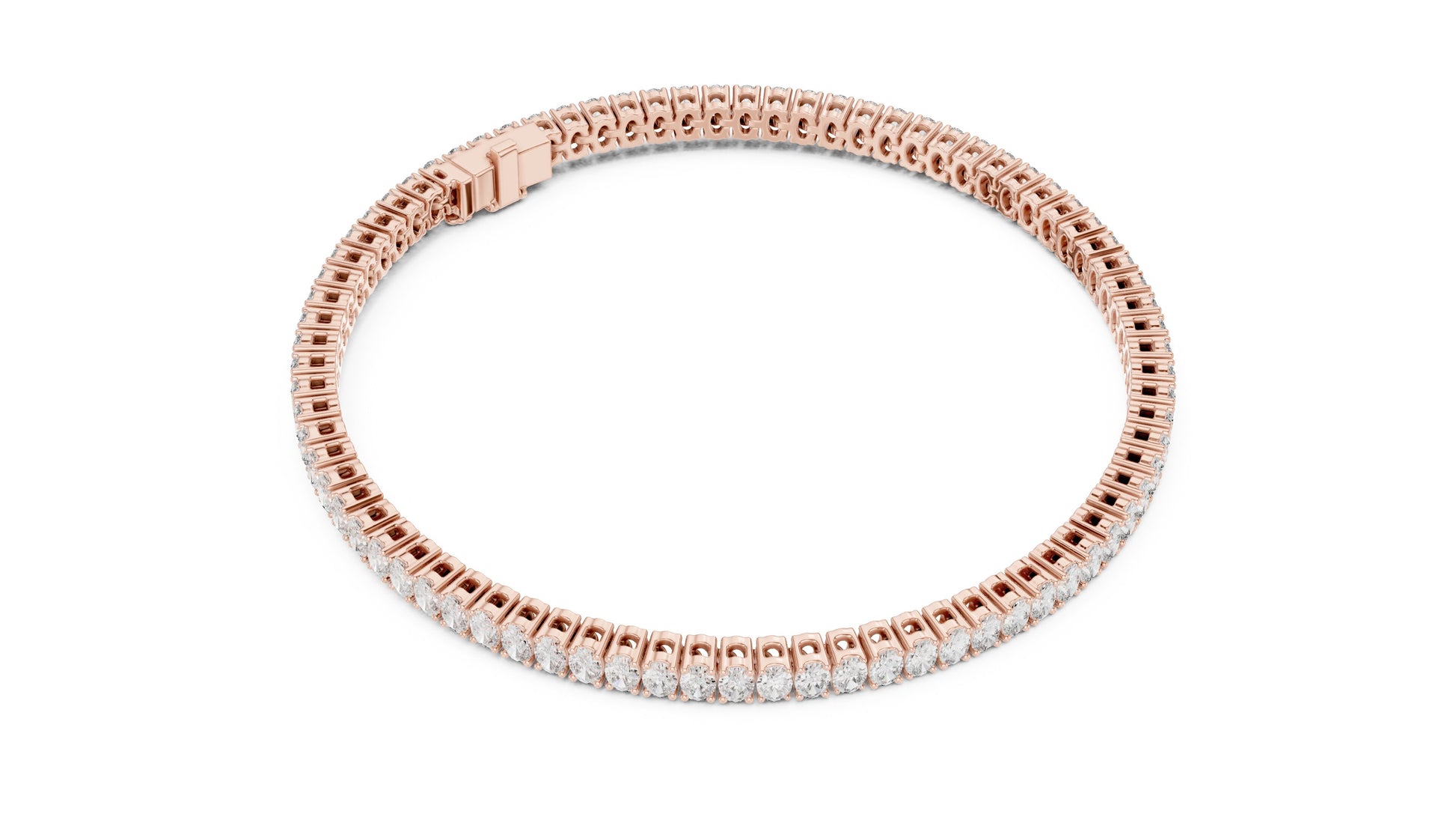 Round Tennis Lab Grown Diamond Bracelet