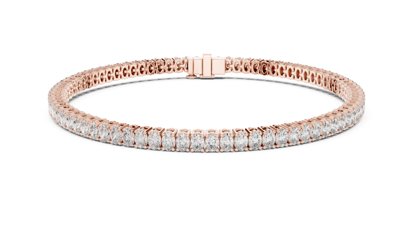 Round Tennis Lab Grown Diamond Bracelet