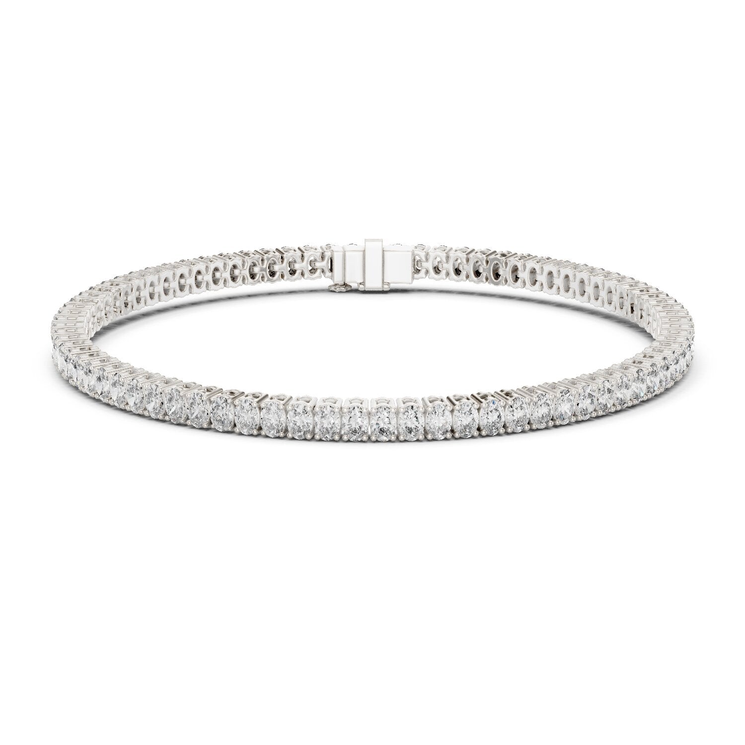 Round Tennis Lab Grown Diamond Bracelet