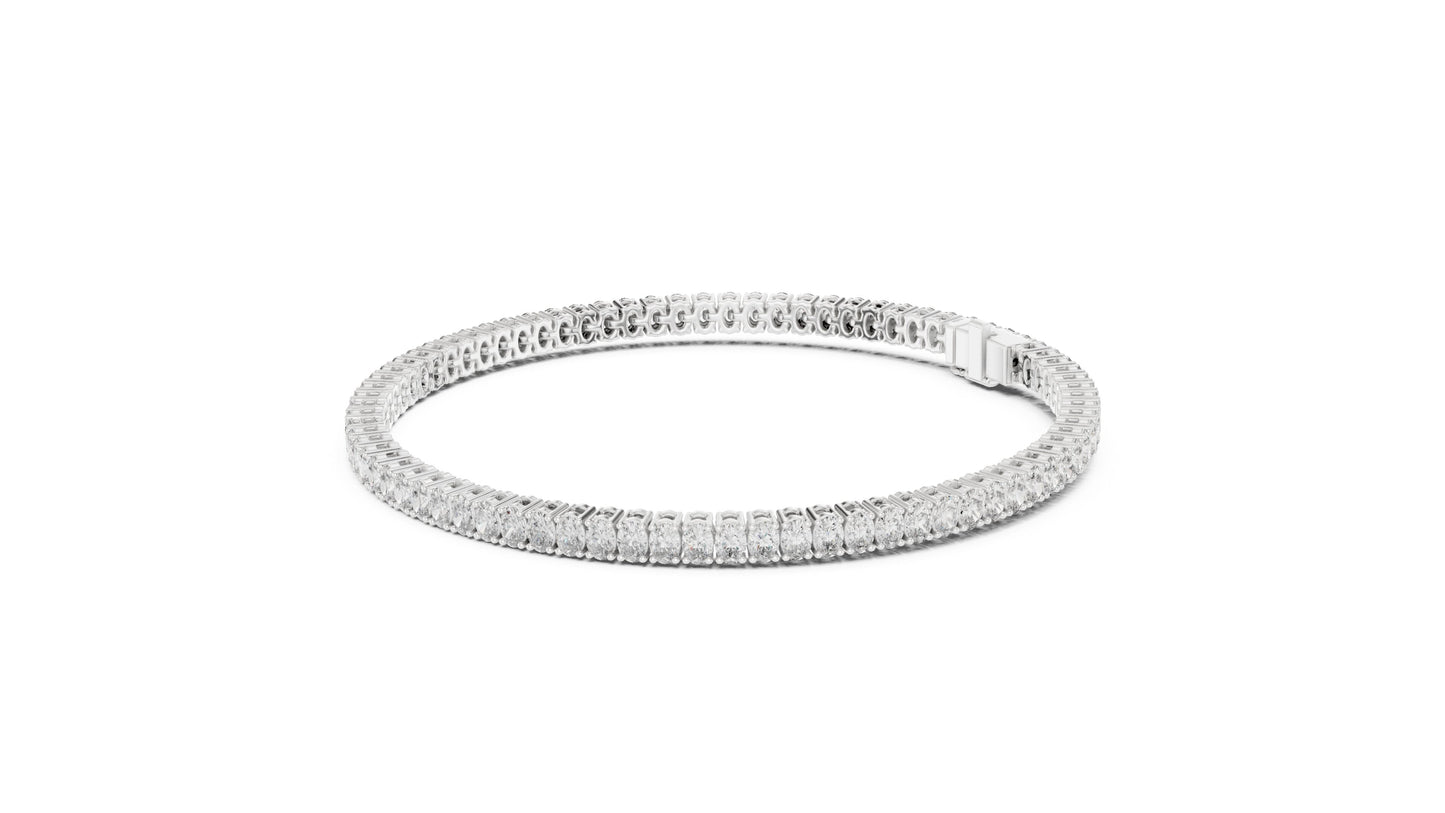 Round Tennis Lab Grown Diamond Bracelet