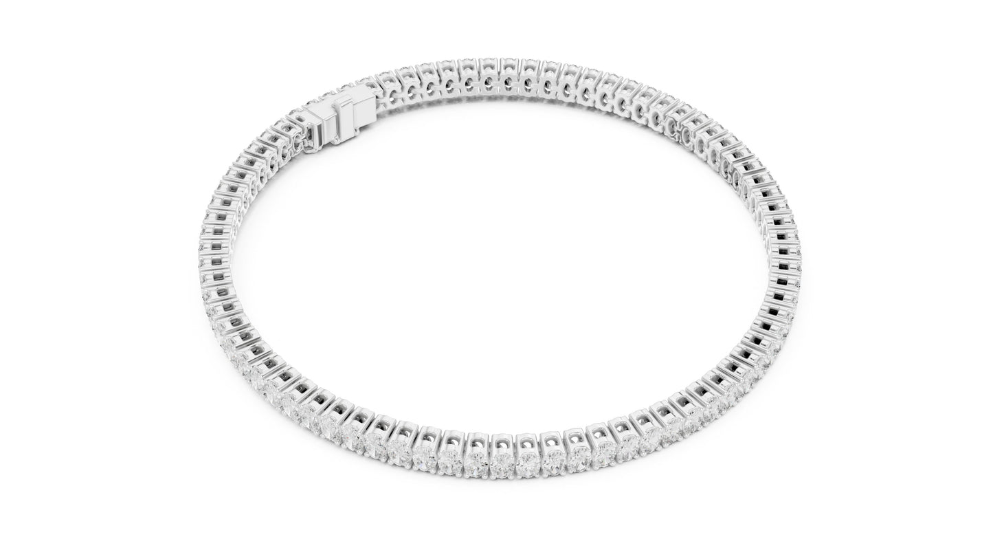 Round Tennis Lab Grown Diamond Bracelet