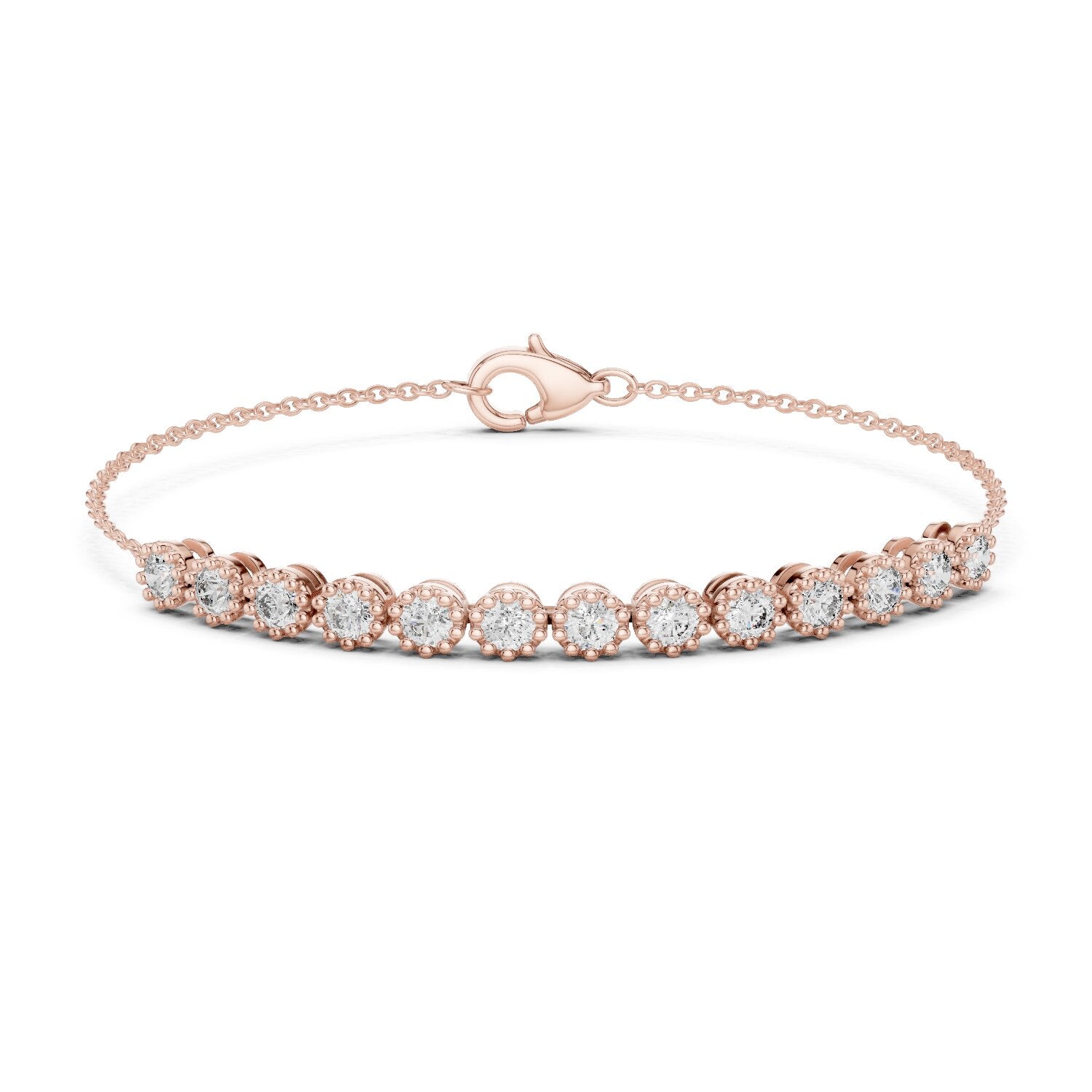Round Tennis Lab Grown Diamond Bracelet