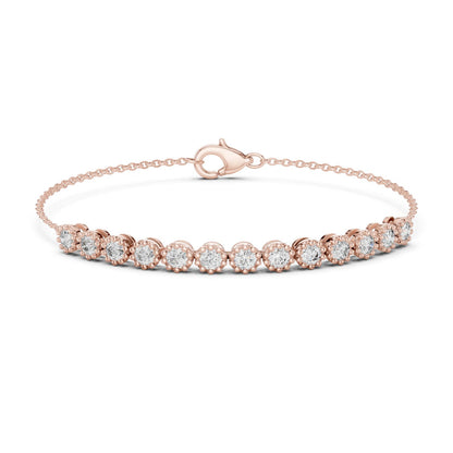 Round Tennis Lab Grown Diamond Bracelet