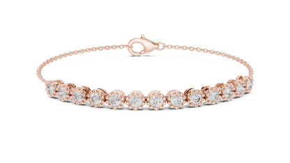 Round Tennis Lab Grown Diamond Bracelet