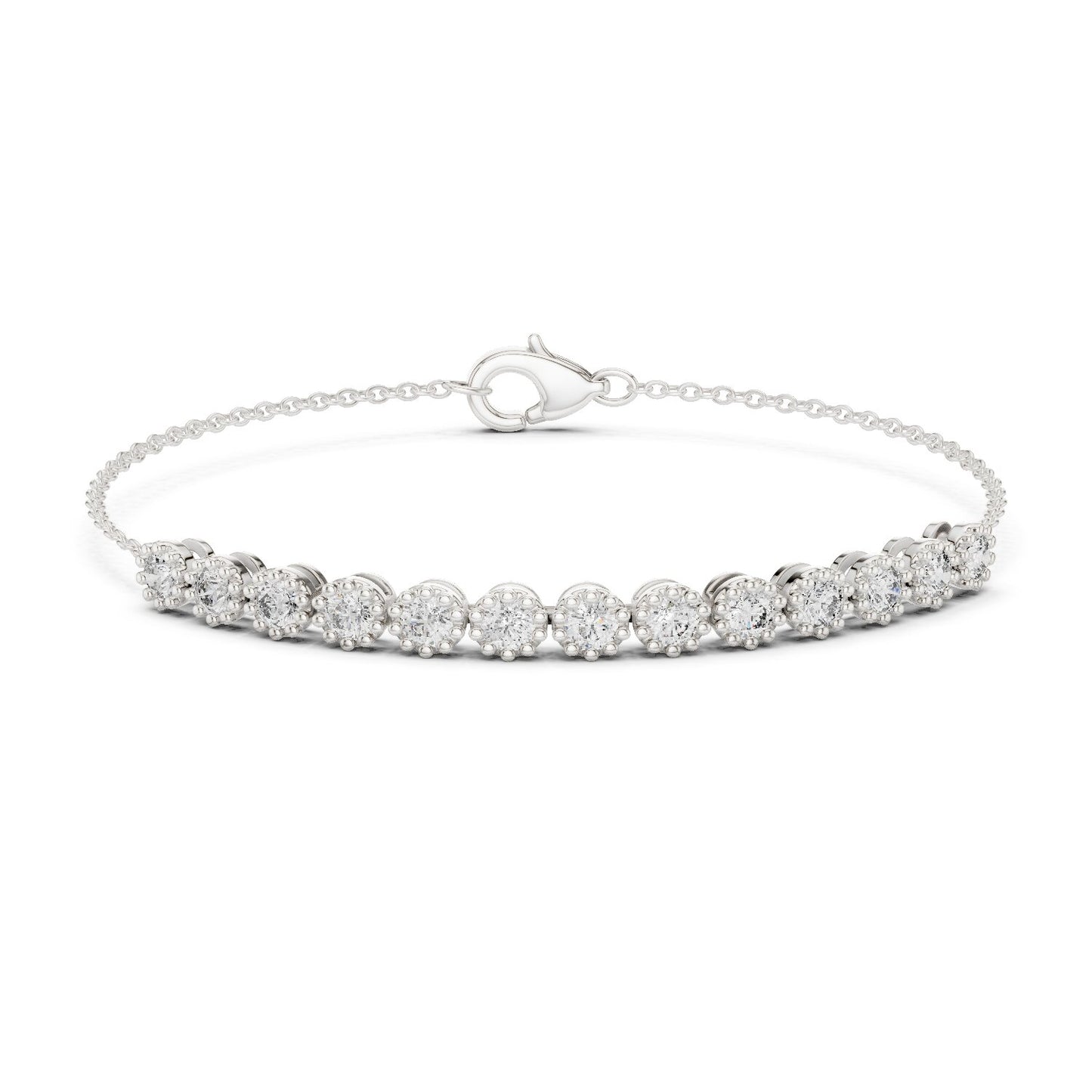 Round Tennis Lab Grown Diamond Bracelet