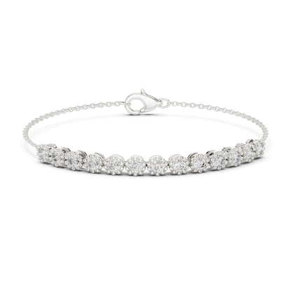 Round Tennis Lab Grown Diamond Bracelet