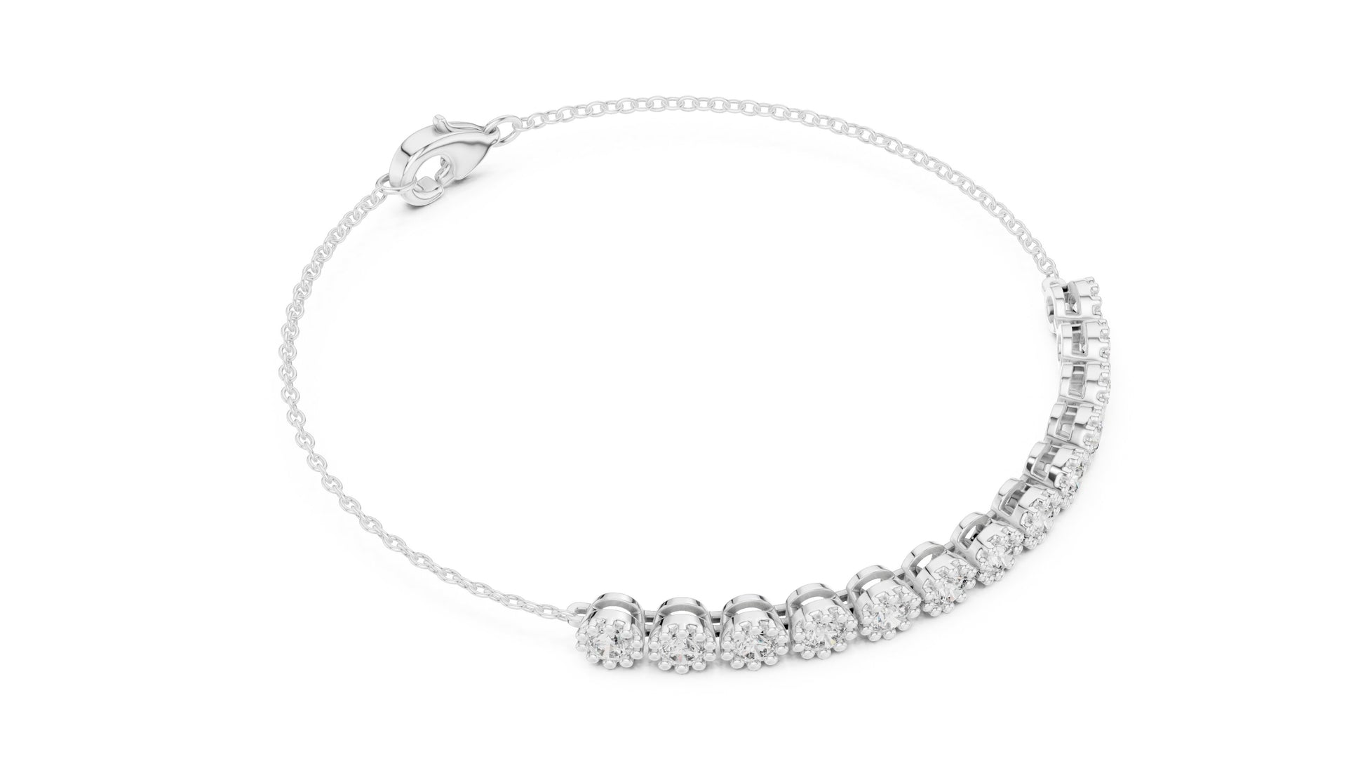 Round Tennis Lab Grown Diamond Bracelet